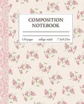 Composition Notebook College Ruled: Light Pink Floral Coquette Aesthetic Journal For Women