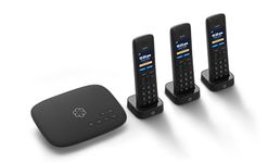 Ooma Telo VoIP Free Internet Home Phone Service and 3 HD3 Handsets. Affordable landline Replacement. Unlimited Nationwide Calling. Call on The go with Free Mobile app. Can Block robocalls.