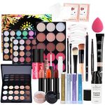 Professional Makeup Set,MKNZOME Cosmetic Starter Kit With Storage Bag Portable Travel Make Up Palette Birthday Xmas Gift Set Full Sizes Eyeshadow Face Powder Lip Gloss for Teenage & Adults