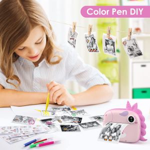 HiMont Kids Instant Print Camera – Pink Portable Photo Printer
