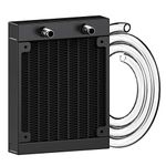 Clyxgs Water Cooling Radiator, 12 Pipe Aluminum Heat Exchanger Radiator with Tube for PC CPU Computer Water Cool System DC12V 120mm