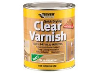 Everbuild – Quick Drying Clear Varnish – Indoor Use – Ideal For Interior Wood – Scratch-Resistant – Matt Finish – 250ml