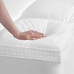 BaliChun Mattress Topper Queen Thick Mattress Pad 400TC Cotton Top Cooling Pillow top Mattress Cover 8-21" Deep Pocket Fitted Mattress Protector (60x80 Inches, White)