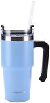 HYDRATE Bottles Travel Tumbler with Handle 20oz - Vacuum Insulated Travel Mugs for Hot and Cold - Travel Coffee Mug with Handle - Stainless Steel Hot and Cold Tumbler Perfect for Coffee or Tea