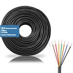 Solid Sprinkler System Wire, 18 Gauge Sprinkler Cable with UV Resistant PVC Jacket for Underground Irrigation System, Outdoor Field Central Control System, 30V, UL Listed (18/8, 250 Ft)