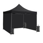 Shri R. K. Portable Foldable Pop-up Gazebo Tent Display Gazebo Black 10 X 10 FT 3Side