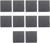 Sohag Square Slate Coasters Set of 10, Bulk Pack - Table decor, Kitchen decor, Wedding Favors - Black