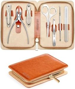MR.GREEN Upgraded Manicure Set, German Stainless Anti Splash Nail Clippers Set with Cather, Quality Fingernail& Toenail Clipper, Professional Nail Care Kit with Exquisite Leather Case for Men & Women