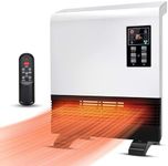 Air Choice Electric Wall Heater, 1500W Floor & Wall Mounted Heater with Remote, Adjustable Thermostat, 12H Timer, 3 Modes, Child Lock, Waterproof Plug, Quick Heat Infrared Space Heater for Indoor Use