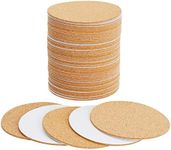 50 Pack Self-Adhesive Cork Coaster Backing Sheets - Round 1/8" Circles for DIY Crafts (3.5 Inch Diameter)