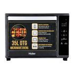 Haier Electric Oven Toaster Grill (OTG) for Kitchen 35 Litre, 1600W | Stainless Steel Finish Styling Handle (Black)