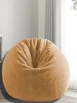 Mollismoons Bean Bag Fur Bean Bag for Kids Bean Bag for Children Bean Bag Designer Bean Bag Very Attractive and Luxuries Bean Bag XL without Beans (XL, Yellow Fur Bean Bag)