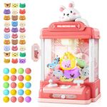 MIAOKE Claw Machine for Kids, Musical Electronic Arcade Game Console with Adjustable Sound, Christmas and Birthday Gift for Kids, Includes 30 Toys & Surprise Eggs