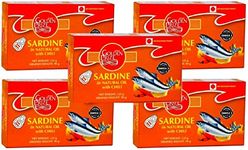 Golden Prize Canned Sardine in Natural Oil with Chili, 125g (Pack of 5)