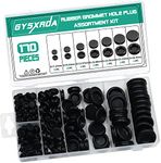 Gysxrda 170pc Rubber Grommet Kit Black Firewall Hole Plug Set 7 Sizes Electrical Wire Gasket Assortment for Car, Boat, Pump, Plumbing, Cable Wiring and Home Improvement Cord Wire Pipe Organization