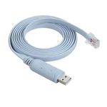 WiredCom USB to RJ45 Console Cable Serial Adapter Converter for Debugging Routers, Switches, Light Blue,