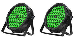 MLD RGB DJ Par Lights 60 LED Stage Lights, Uplights DMX Control, Sound Activated Par Light for Halloween, Wedding, Party, Bar Club, Music Live Show (Size 60 Led Dj par,colour- RGB) Pack of 2