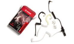 EarHugger® 2.5mm Listen-Only Acoustic Tube Earpiece for Two-Way Radio Speaker Mic jacks. Receive-only headset with Earbud, Open Ear Inserts, extra tubes, and frame. Black Short EH-EPT-1000