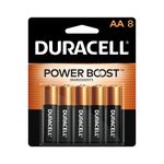 Duracell - CopperTop AA Alkaline Batteries - long lasting, all-purpose Double A battery for household and business - 8 count