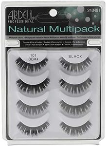 Ardell Natural Eyelashes Multipack, 101 Black, 4 Count