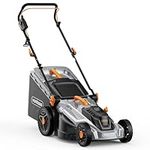 VonHaus Lawnmower 1600W – Electric Corded Lawn Mower for all Types of Grass – 42L Collection Bag, 380mm Working Width, 10m Cable, Foldable Height Adjustable Handlebar, 5 Depth Settings, Carry Handle