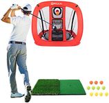 RELILAC Pop Up Golf Chipping Net - Indoor/Outdoor Golfing Target Accessories for Backyard Accuracy and Swing Practice - Great Gifts for Men, Dad, Husband, Women, Kid, Golfers (Net + Mat + 12Balls)