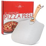 Premium Pizza Peel - 12×14 inches - Professional Pizza Paddle for Oven and Grill - Aluminum Pizza Spatula Foldable Handle - Pizza Slider Shovel for Home and Restaurant