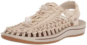 KEEN Women's UNEEK Classic Two Cord Sandal, Natural Canvas/Birch, 9