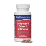 Grapeseed Extract 2000mg | 360 High Strength Grapeseed Tablets with Added Vitamin C | Vegan & Vegetarian Friendly | Manufactured in The UK