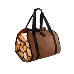 XHSP Firewood Log Carrier Bag, 38 x 18 Inches Large Canvas Log Carrier Tote Bag with Handles and Reinforce Duty Straps- Best for Carrying Wood and Hay at Home or Camping