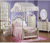 Bacati Ball Gown Pink Twin Bed Set