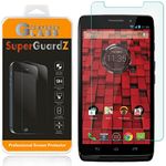 [2-Pack] For Motorola DROID Maxx (2013 Release, For Verizon) - SuperGuardZ Tempered Glass Screen Protector, 9H, 0.3mm, 2.5D Round Edge, Anti-Scratch, Anti-Bubble