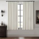 QJmydeco Linen Pinch Pleated Blackout Window Curtains & Drapes 2 Panels