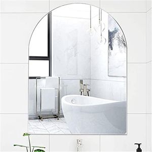 ENKI, Horizon, BM034, 400 x 600mm Arched Polished Edge Frameless Mirror