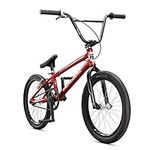 Mongoose Title Pro XXL BMX Race Bike with 20-Inch Wheels in Red for Beginner or Returning Riders, Featuring Lightweight Tectonic T1 Aluminum Frame and Internal Cable Routing