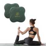 Wiselife Knee Pad | High Density Premium ECO-TPE Foam Material Pro-Grip Texture Soft Surface, Kneeling Support for Yoga, Cushion for Knees, Hands, Wrists, and Elbows (GREEN PRO - Set of 2)