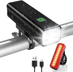 WOCBUY Bike Lights, 1200 Lumen USB 