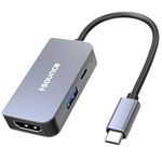 Sounce 3-in-1 Type-C to HDMI Multiport Adapter | 4K@60Hz HDMI, 5Gbps USB 3.0 & 100W PD Charging | Compact USB-C Hub for MacBook, Laptops, PCs & Other Type-C Devices