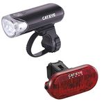 CatEye EL135/TL155 (Omni 5) Set-HL-EL135N/TL-LD155 Lights and Reflectors, Cycling - Black, NO SIZE