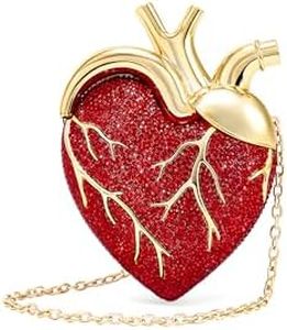 JW PEI Women's Maren Artificial Crystal Heart Shaped Bag - Red