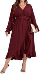 SCOMCHIC Women's Plus Size Long Bur