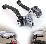 JFG RACING Dirt Bike Clutch Lever,Motorcycle Billet Pivot Foldable Clutch Brake Lever For CRF150F/CRF230F 2003-2017 CRF250F 2019-2022 Dirt Bike Enduro - Black