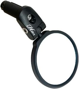 Hafny Espejo de bicicleta con extremo de barra, HD, resistente a explosiones, espejo de cristal, HF-MR090, HF-M951-FR03, HF-M952-FR03 (vidrio plateado, 68 mm)