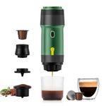 obecilc Portable Espresso Maker, 20 Bar Mini Travel Coffee Maker with USB,3-In-1 Camping Coffee Maker Self-Heating, Compatible with Ground Coffee & Capsule for Hiking,Office,RV