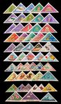 Stampex ISC~ Triangular Stamps - 50 Different Stamps from Worldwide, All Genuine Postage Stamps On Various Themes, Triangle Shaped Stamps ~ STAMPEX(Multicolor)