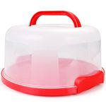 Sweet Course 12" Large Round Plastic Cake Carrier Keeper - Airtight Container