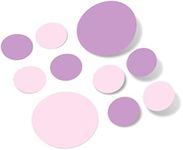 Set of 30 - Circles Polka Dots Vinyl Wall Graphic Decals Stickers (Baby Pink/Lilac)