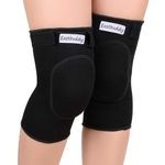 Knee Pads Dance Thick Sponge Anti-Slip Collision Avoidance Knee Sleeve for Kids and Adults (Black, S=75-110lb)