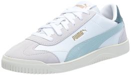 PUMA Women's Club 5v5 Sneaker, Suede-puma White-Frosted Dew-Marble, 8