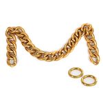 DIY Heavy Chunky Aluminum Purse Handle Bag Chain Charms Strap Replacement Handbag Accessories Decoration (Gold)